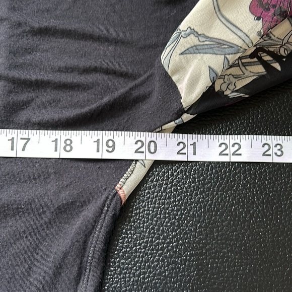 Anthropologie Tiny Raye Balloon Sleeve Mixed Media Blouse Black Size Small - Picture 15 of 16